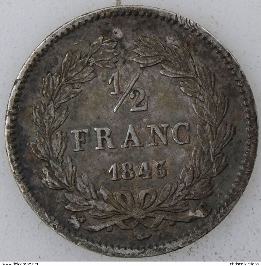 FRANCE - LOUIS PHILIPPE I - 1/2 Franc 1843B - TB - Gad. : 408 - 1/2 Franc