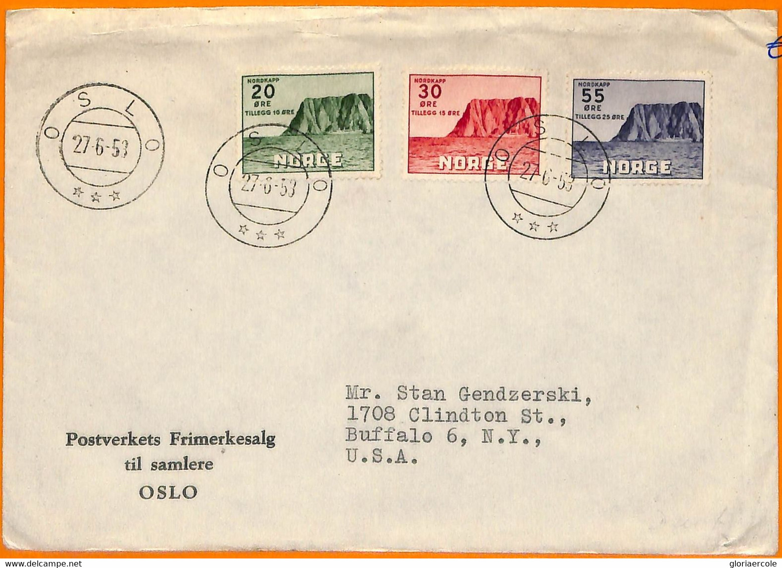 99415 - NORWAY - Postal History -   Cover To The USA 1958 - Fdc? - Brieven En Documenten