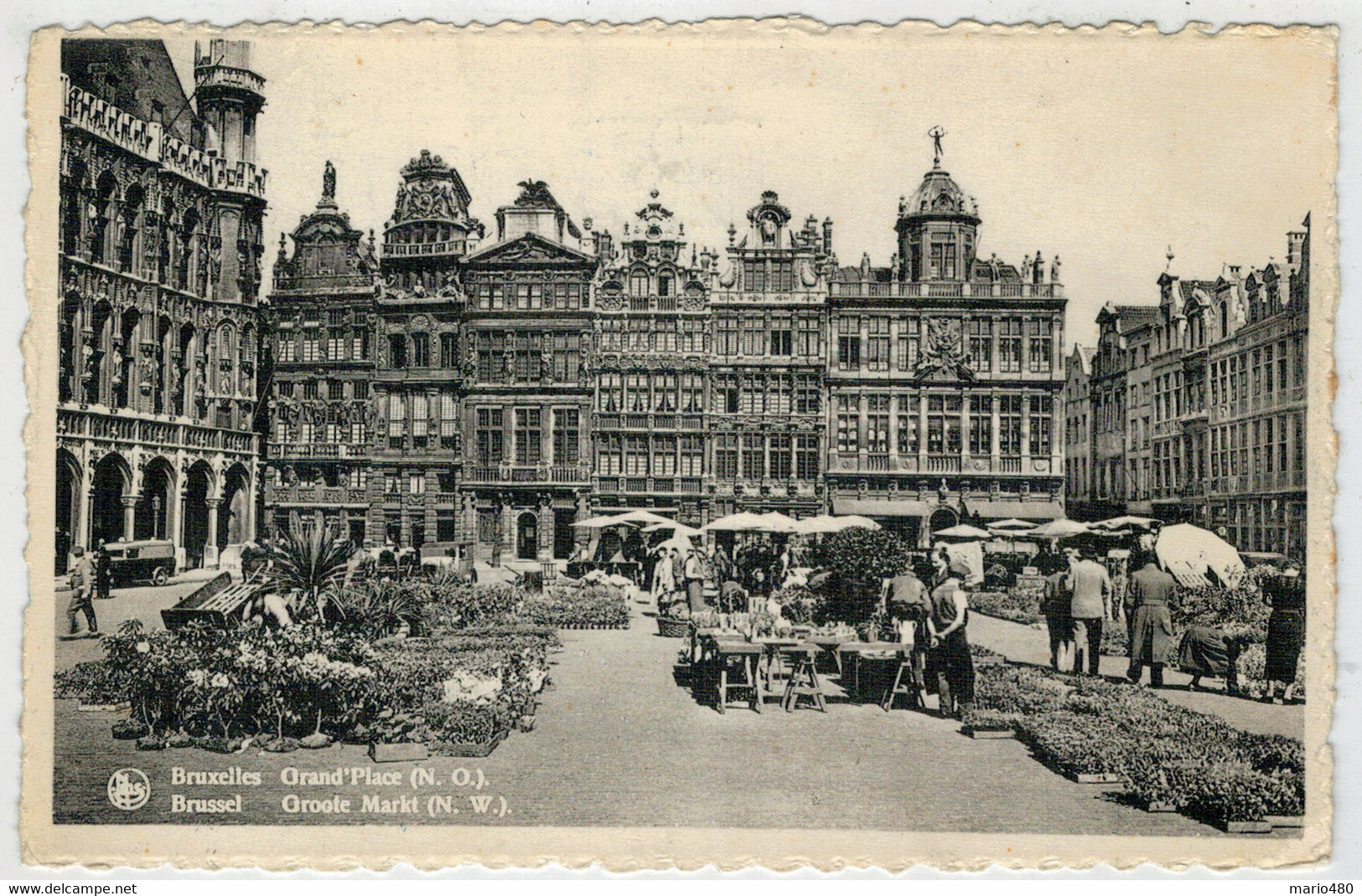 C.P.  PICCOLA   BRUXELLES   GRAND'PLACE   BRUSSEL  GROOTE  MARKT           2 SCAN   (VIAGGIATA) - Markten