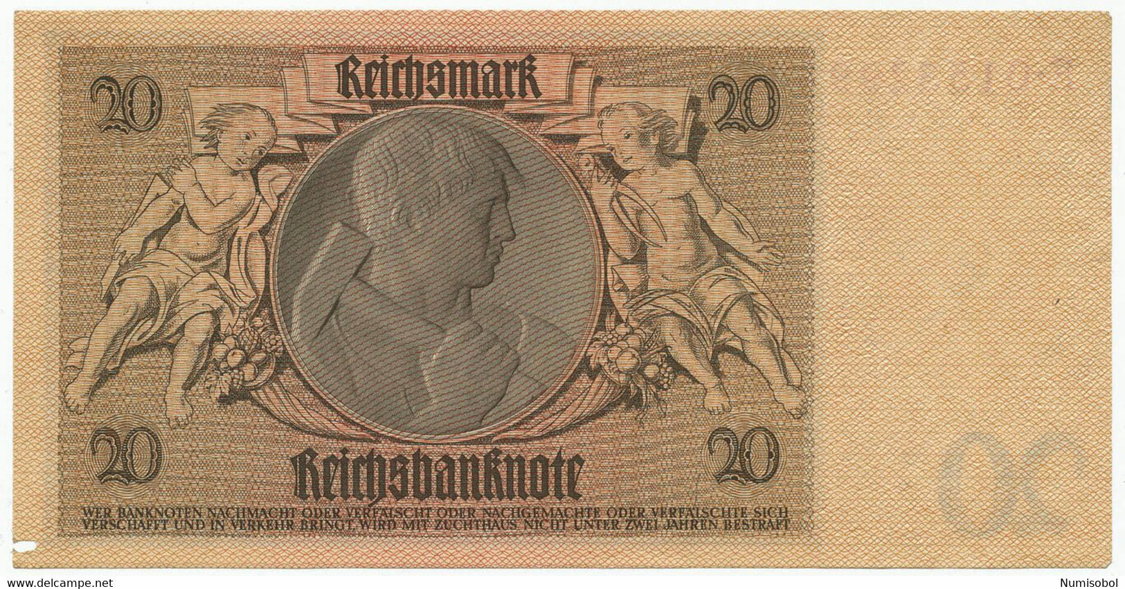 GERMANY, DEUTSCHLAND - 20 Reichsmark 22.1. 1929. P181 Ro174c (D199) - 20 Mark