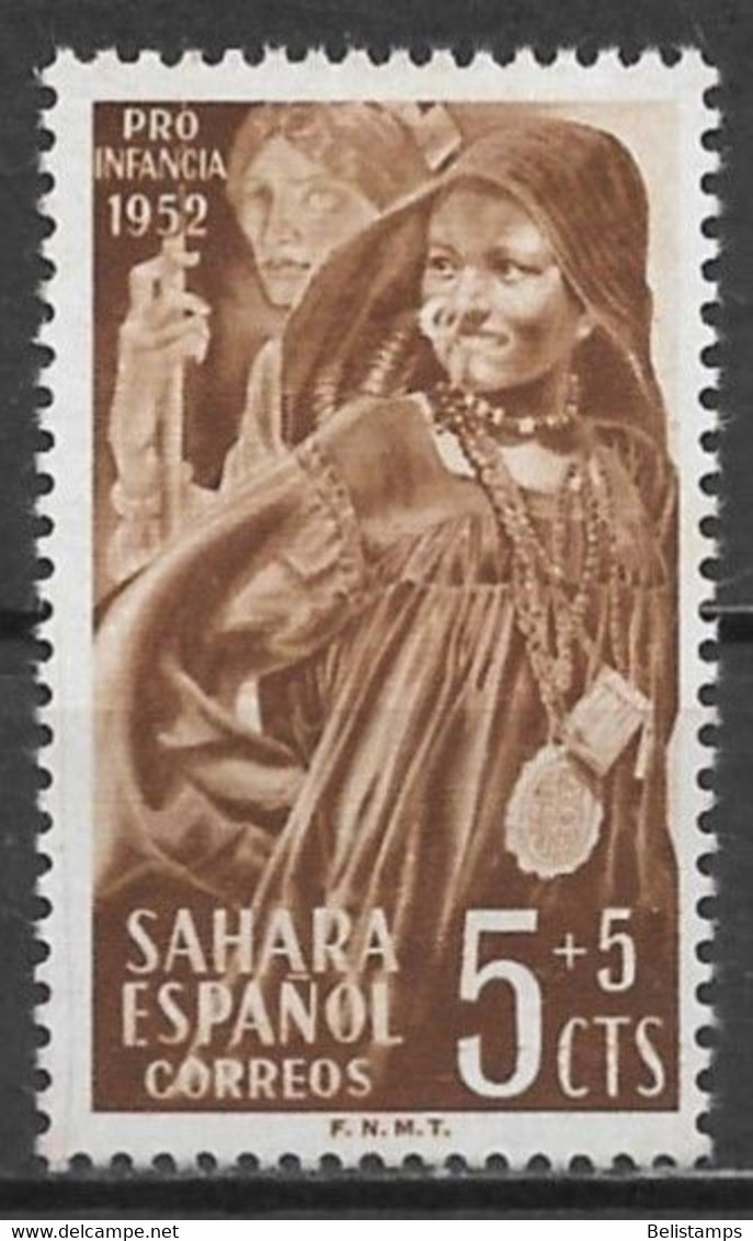 Spanish Sahara 1952. Scott #B19 (MH) Child And Protector - Sahara Español