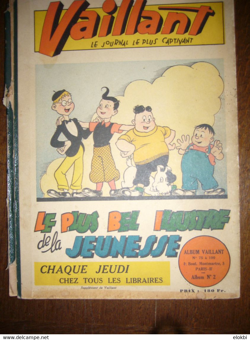 Très important lot des premiers numéros (années 1945 à 1950) de la revue Vaillant "Le journal le plus captivant"