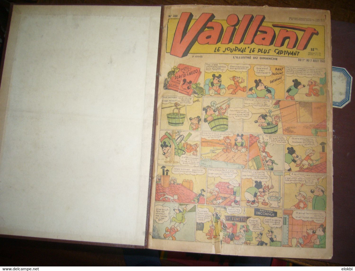 Très important lot des premiers numéros (années 1945 à 1950) de la revue Vaillant "Le journal le plus captivant"