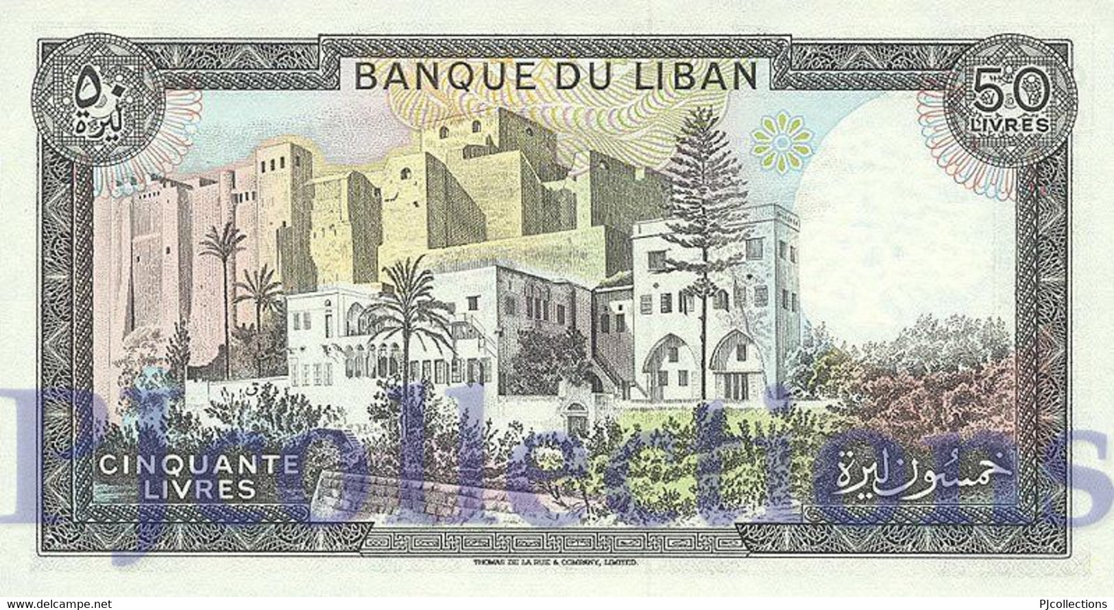 LEBANON 50 LIVRES 1988 PICK 65d UNC - Liban