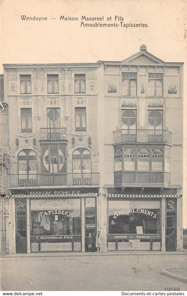 Carte Postale Ancienne Belgique - Wenduine Maison Masurel Et Fils Ameublement Tapisserie - Wenduine