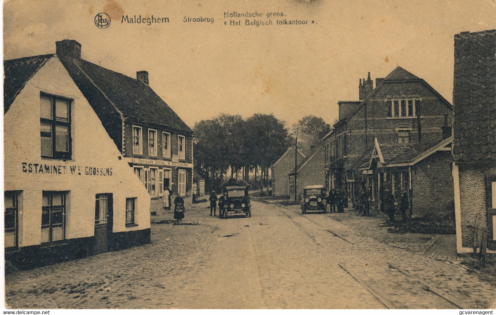 MALDEGEM    STROOBRUG  HOLLANDSCHE GRENS   AUTOS       2 SCANS - Maldegem