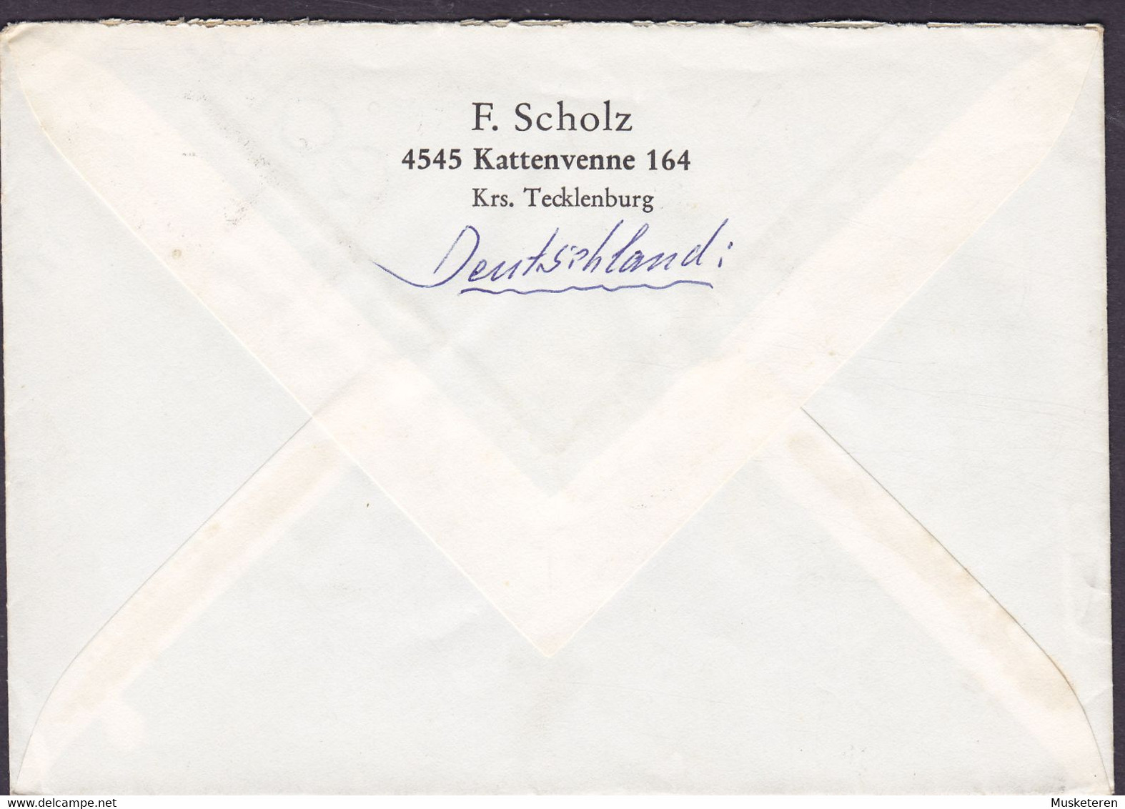 Bundespost & Berlin F. SCHOLZ KATTENVENNE Krs. Tecklenburg 1963 Cover Brief BLANS Pr. AVNBØL Denmark - Cartas & Documentos