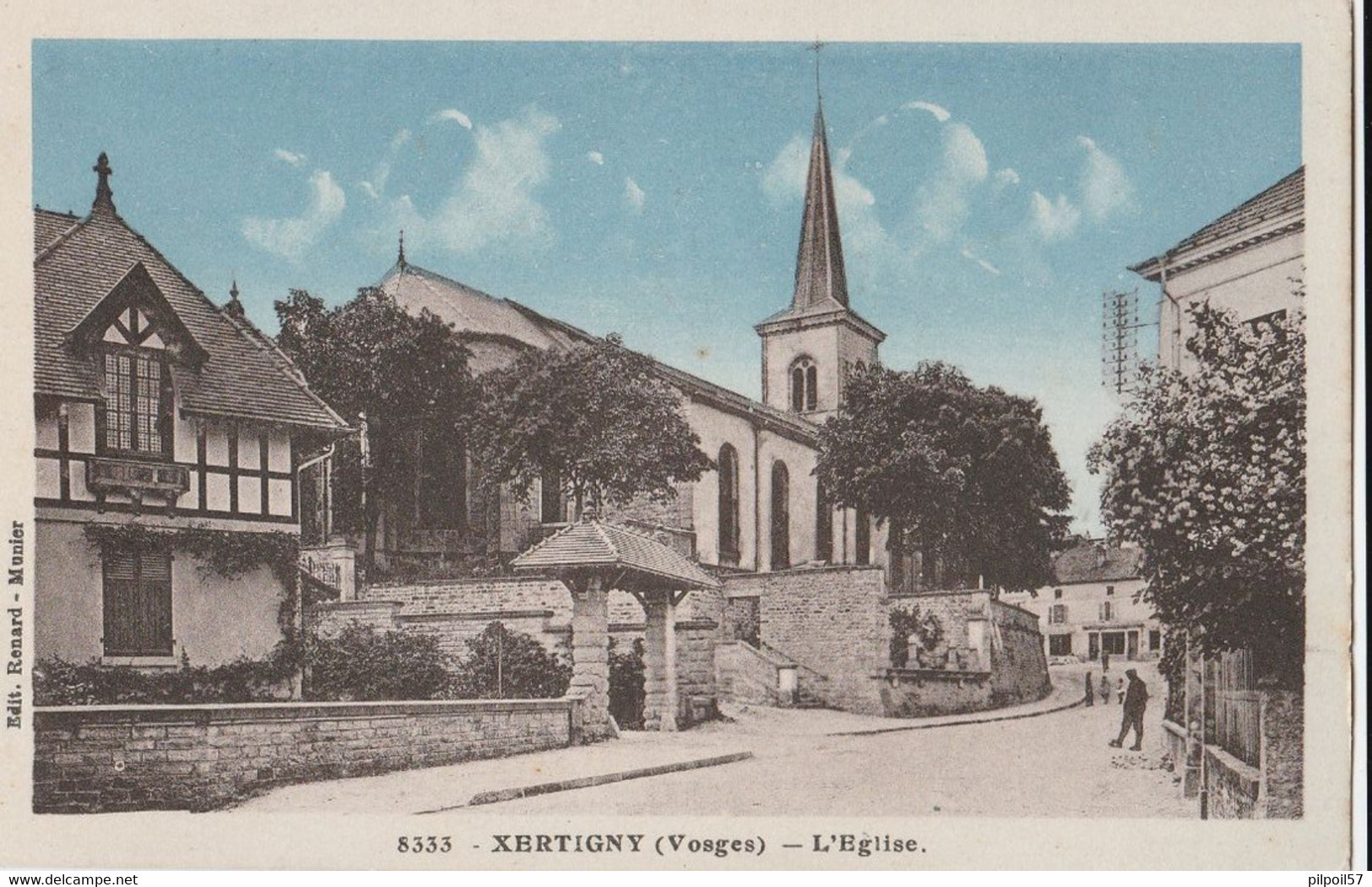 88 - XERTIGNY - L'Eglise  (carte Colorisée) - Xertigny
