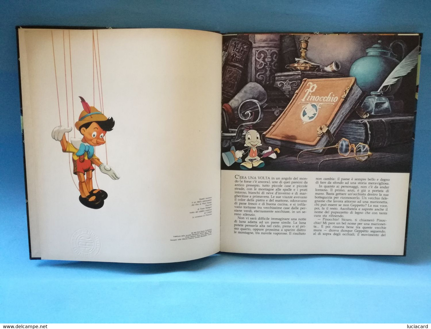 PINOCCHIO DAL FILM WALT DISNEY -MONDADORI 1978 ILLUSTRATO 1° EDIZIONE - Niños Y Adolescentes