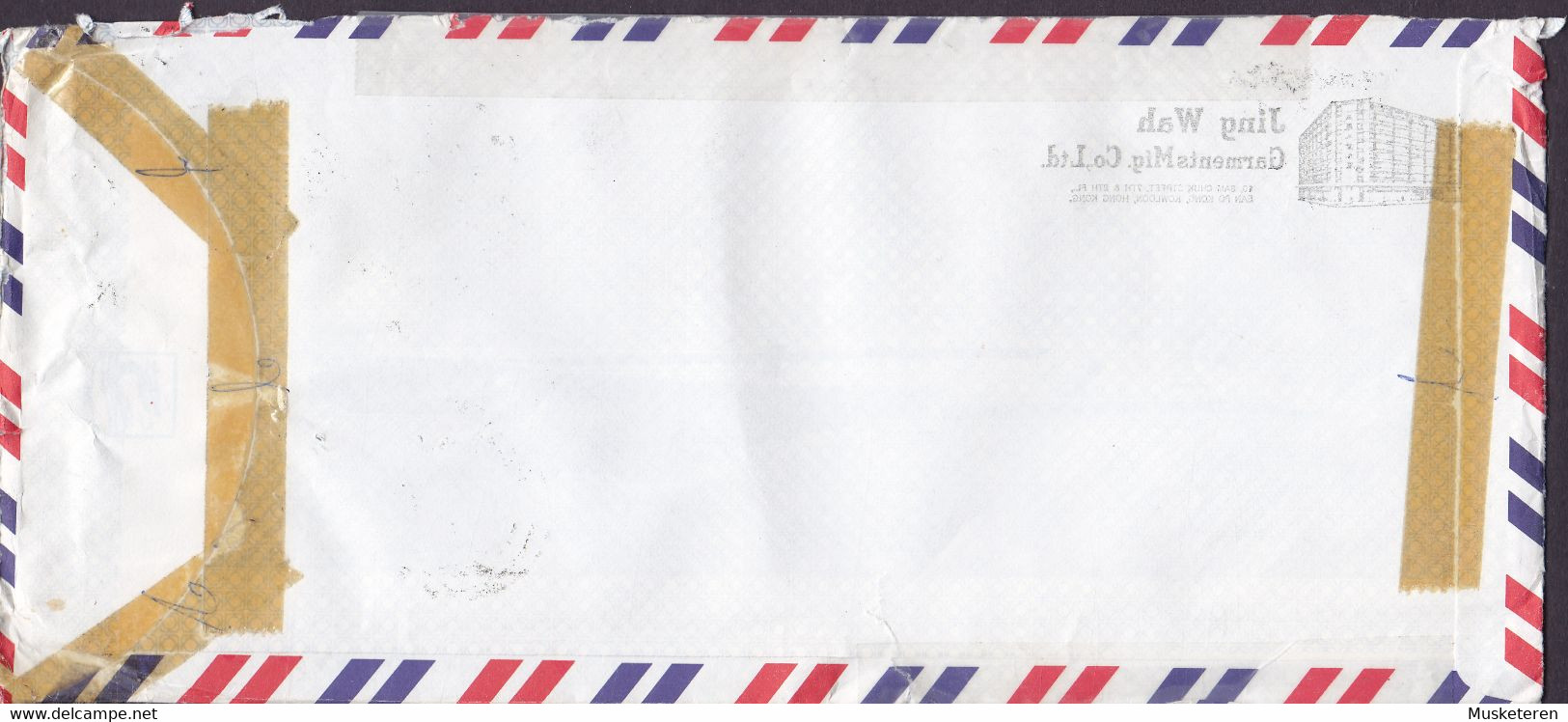 Hong Kong JING WAH Garments HONG KONG 1987? Cover Brief LYNGBY Denmark 2x $2 & 40c. QEII Franking - Lettres & Documents