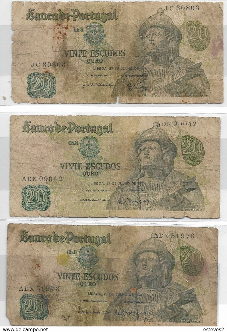 Portugal  ,  1971 , 20$00 , Garcia De Horta , Different Signatures - Portugal