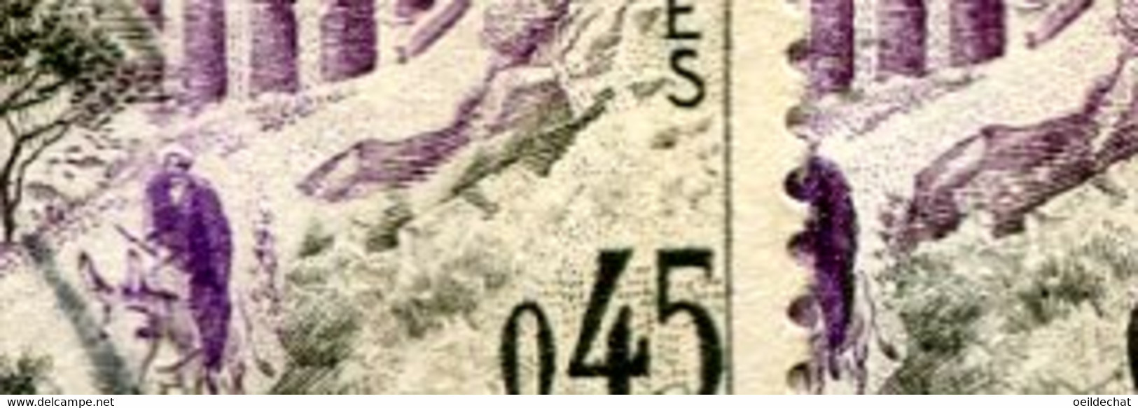 24172 FRANCE N°1237° 45c. Gorges De Kerrata : Rocher En Partie éffacé + Normal  1960  TB - Used Stamps