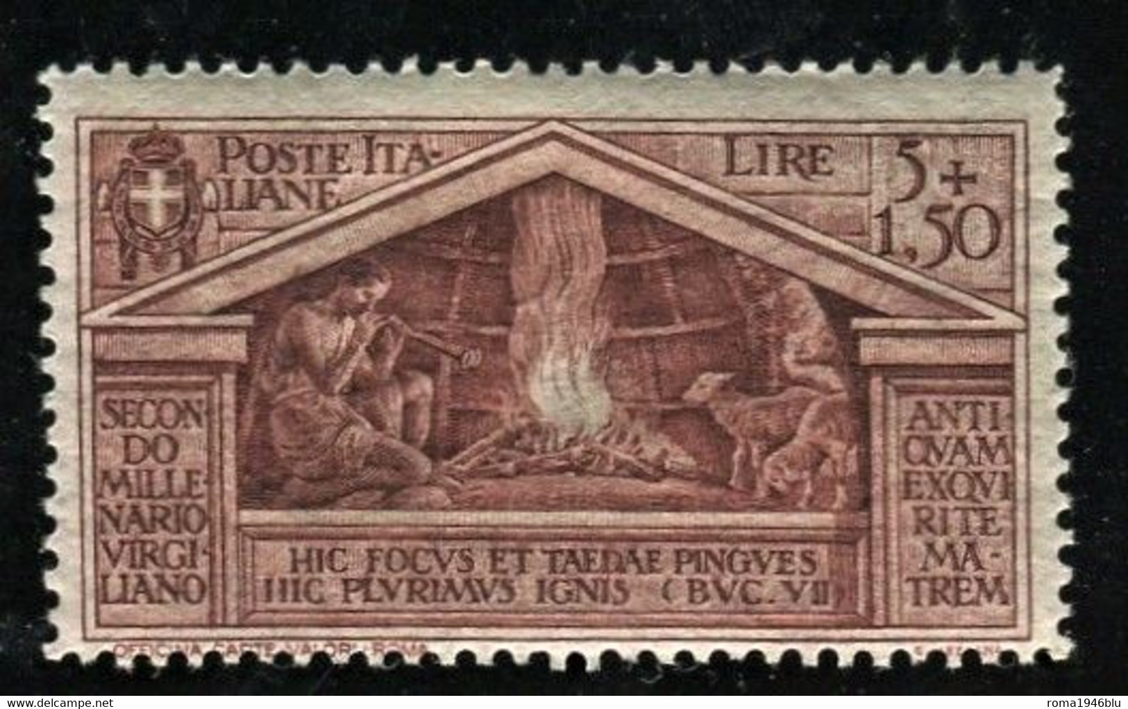 REGNO 1930 VIRGILIO 5 L. + 1,50 ** MNH - Nuovi