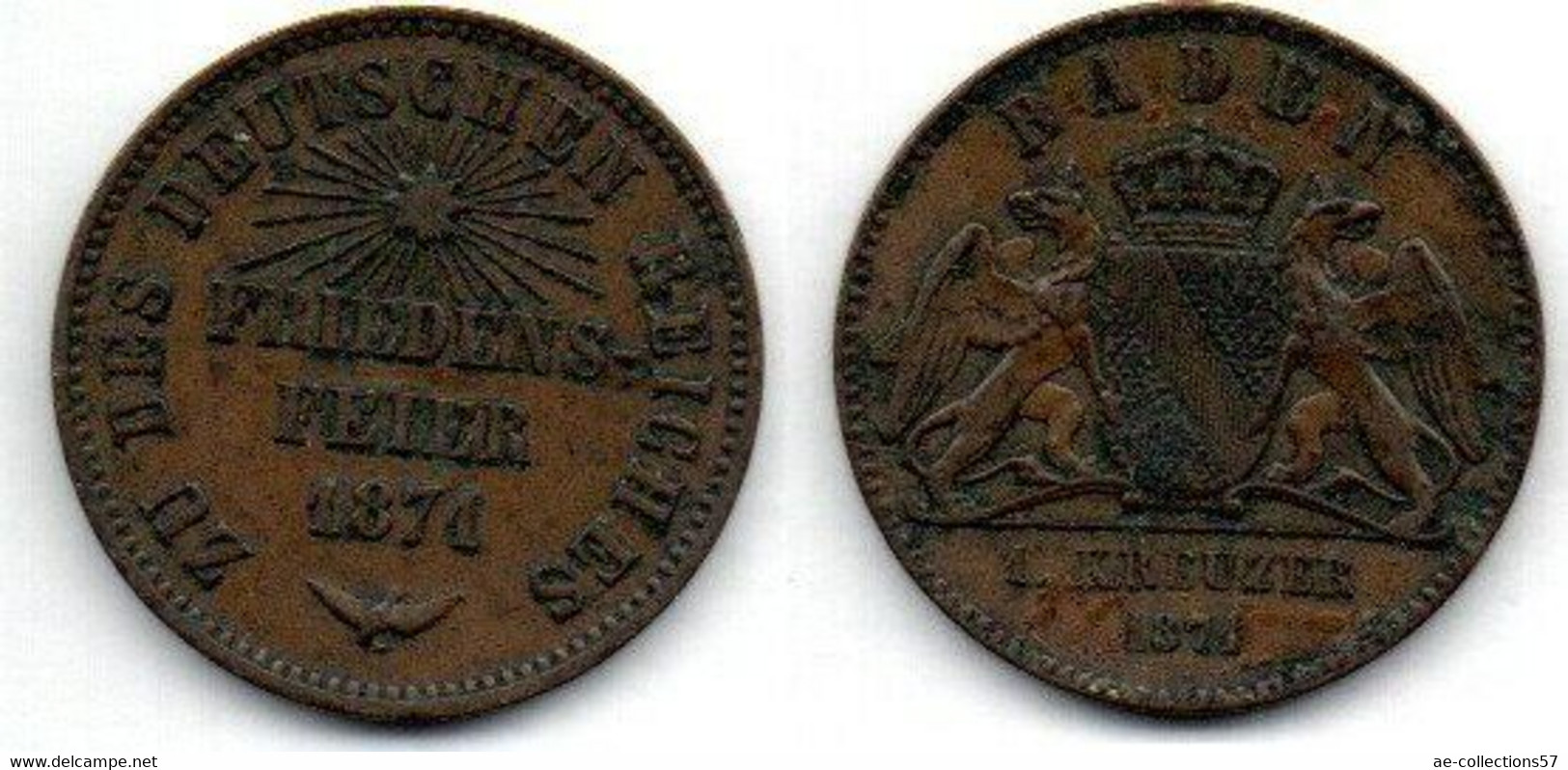 Baden 1 Kreuzer 1871 TTB - Monedas Pequeñas & Otras Subdivisiones