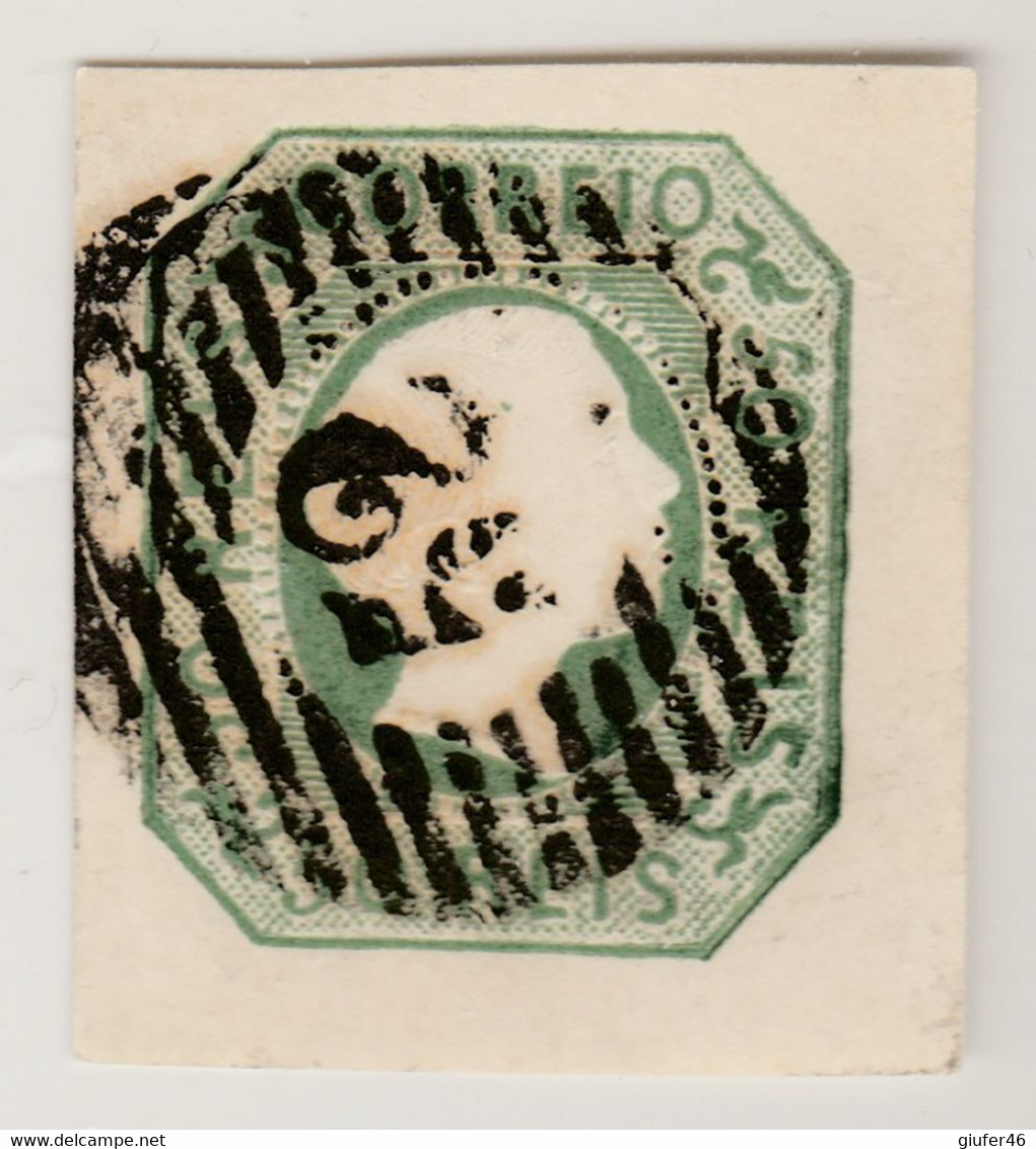 Portogallo - 1855 N. 7 - 50 R. Usato (in Parete Ritagliato Ad Ottagono) - Used Stamps