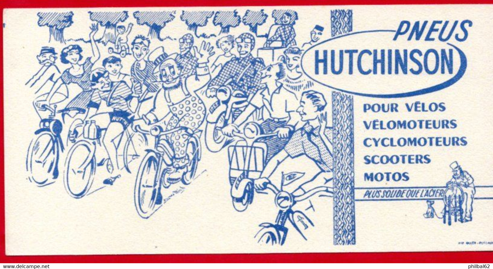 Buvard Hutchinson, Pour Vélos, Vélomoteurs, Scooters, Motos. - Motos & Bicicletas