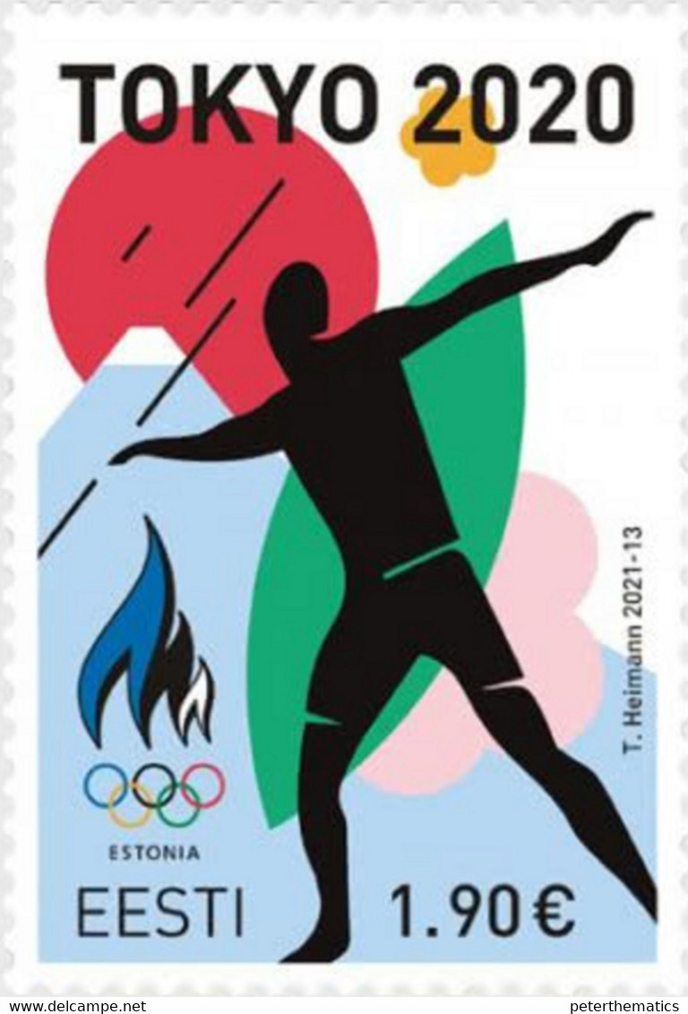 ESTONIA, 2021, MNH,TOKYO OLYMPICS,1v - Eté 2020 : Tokyo