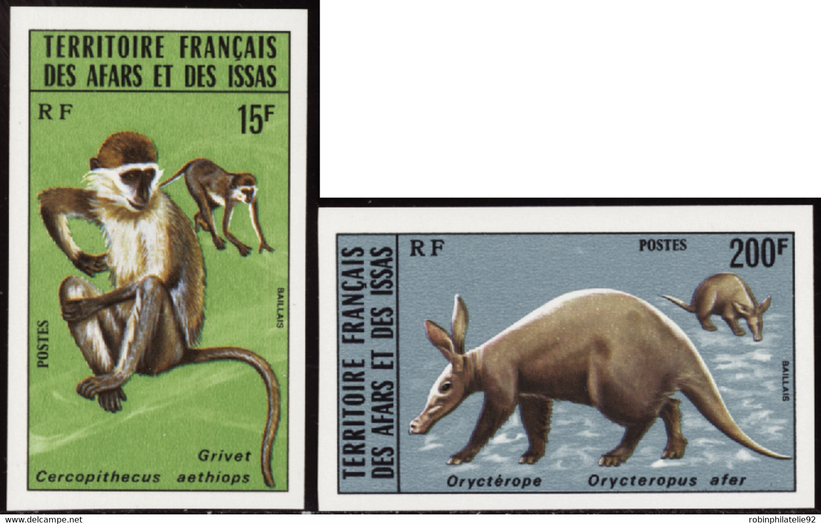 Afars Et Issas Non Dentelés N°408 /409 Faune (2 Valeurs) Qualité:** - Autres & Non Classés