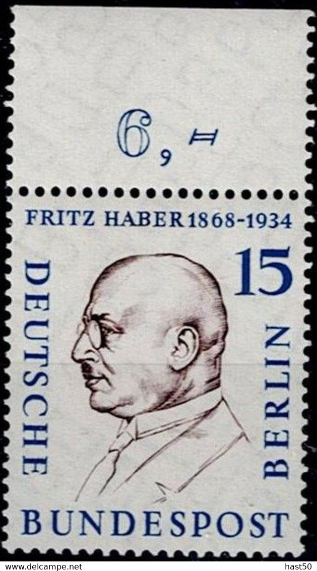 Berlin - Fritz Haber (MiNr: 166 OR Dgz) 1957 - Postfrisch ** MNH - Nuevos