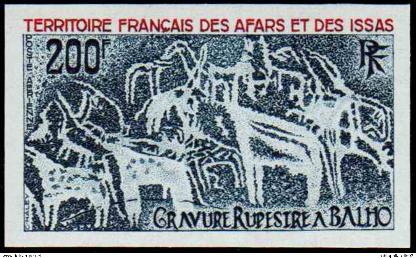 Afars Et Issas Non Dentelés Poste Aérienne N°100 200F Gravure Rupestre Qualité:** - Altri & Non Classificati