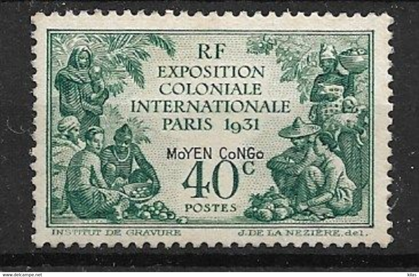 MOYEN-CONGO 1931  PARIS INTERNATIONAL EXHIBITION NO GUM - Mauricio (1968-...)