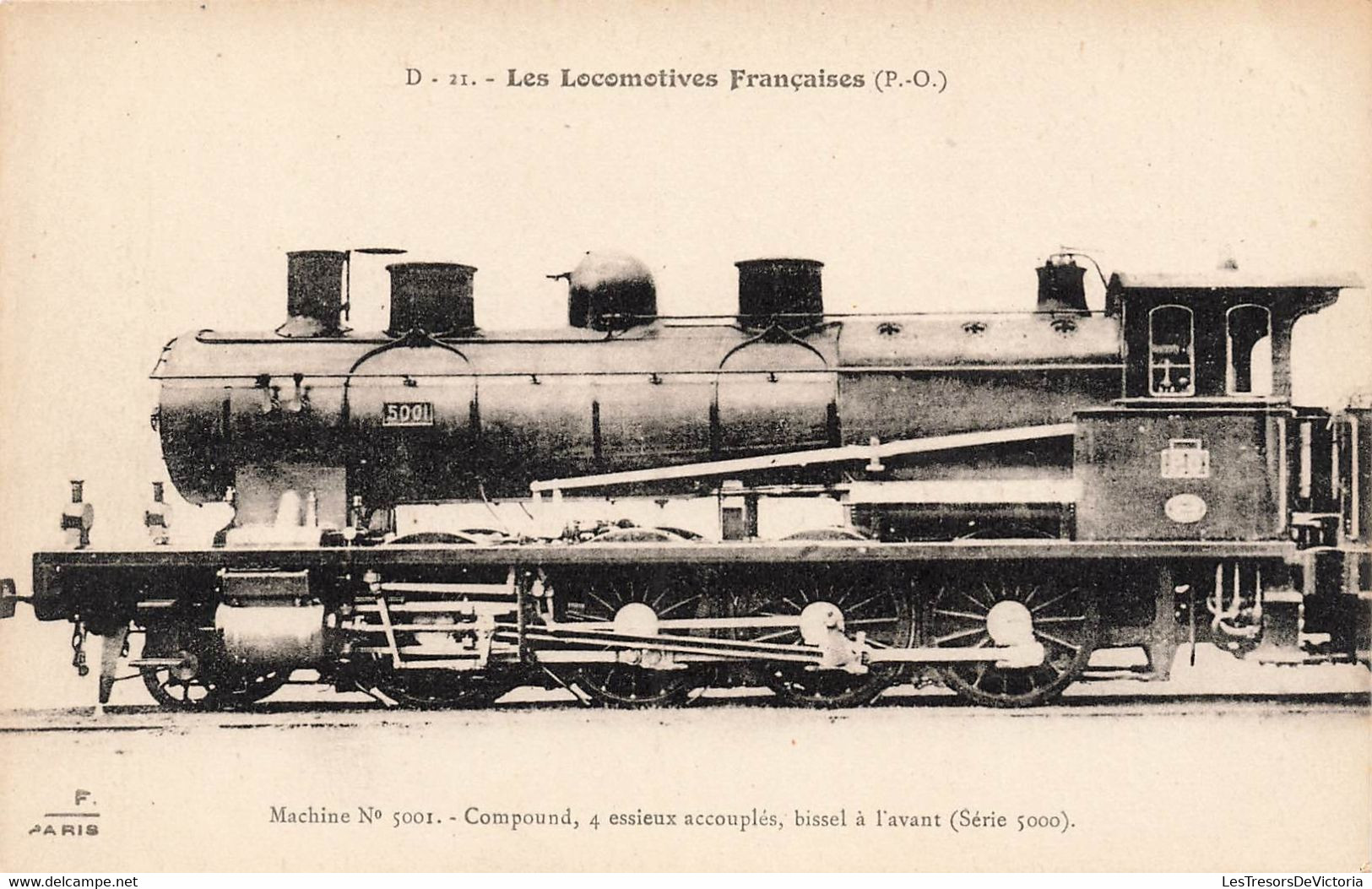 CPA Train - Les Locomotives Francaises - Machine N°5001 - Treinen