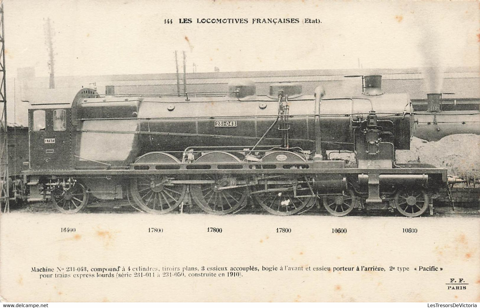 CPA Train - Les Locomotives Francaises - Etat - Machine N° 231-043 - Treinen