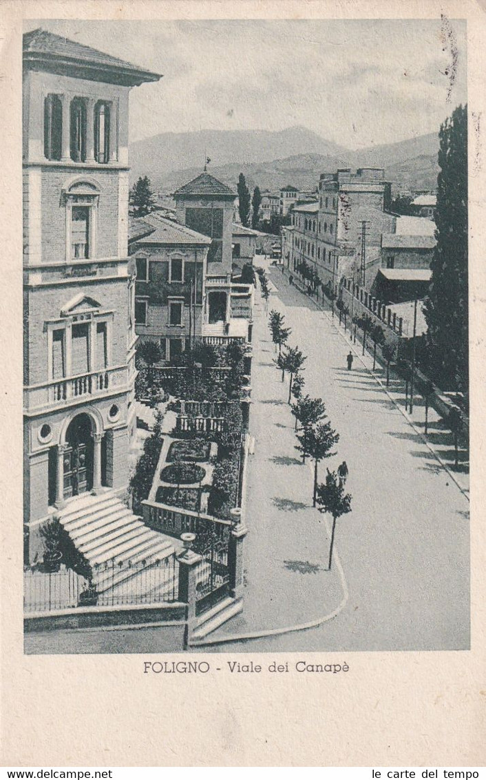 Cartolina Foligno - Viale Dei Canapè. 1935 - Foligno