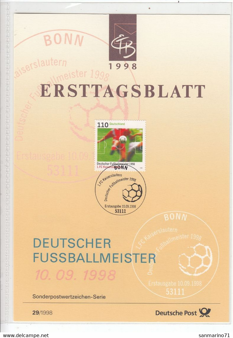 GERMANY Bundes Panes 2010,box M,football - Other & Unclassified