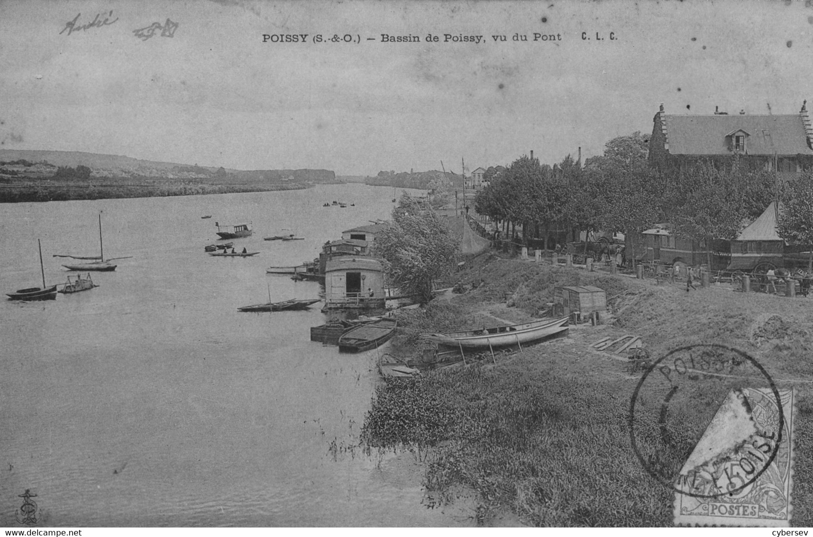 POISSY - Bassin De Poissy, Vu Du Pont - Barques - Poissy