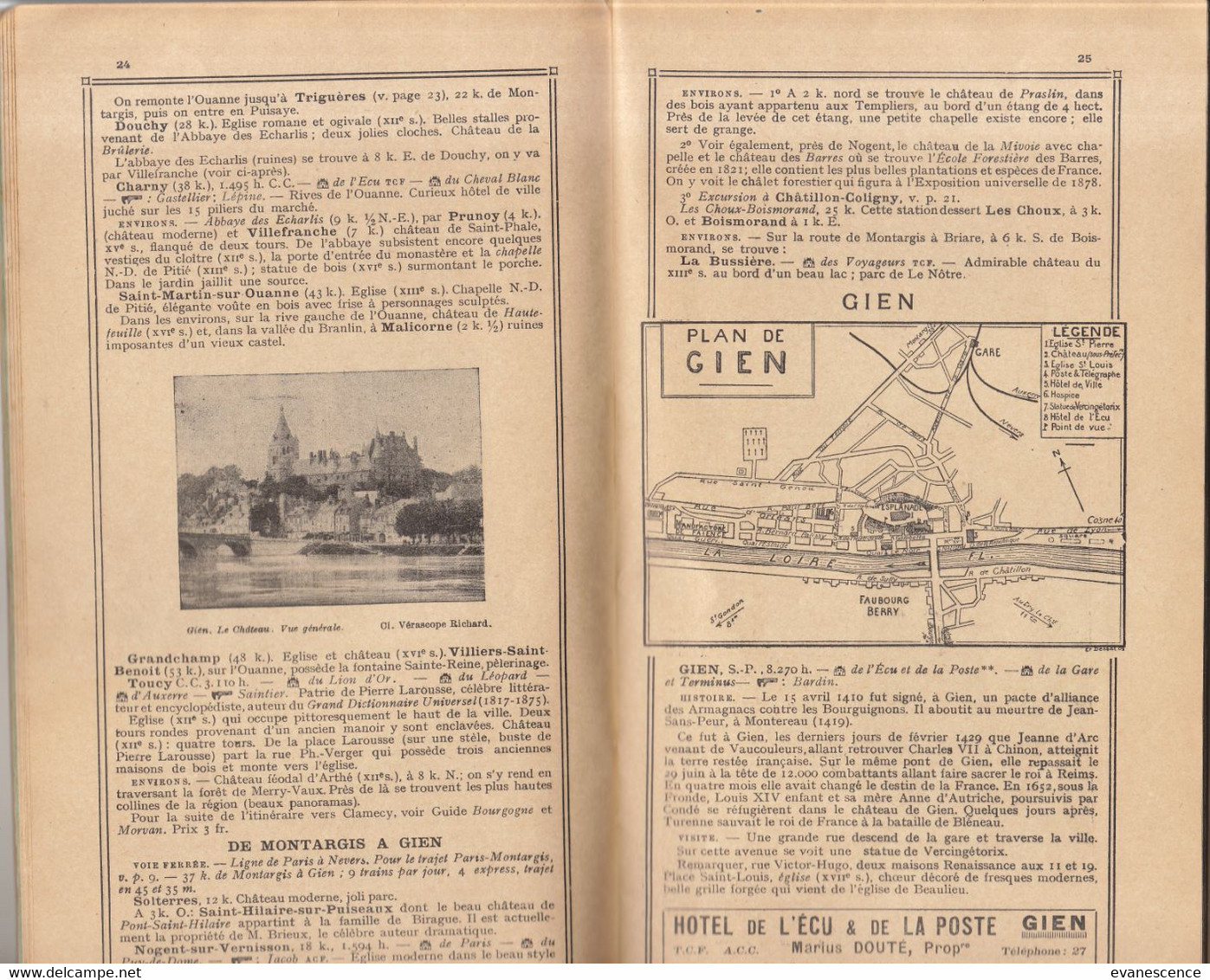 Guides Thiolier De 1934 Sur Le Gatinais Nivernais Bourgogne Berry    ///     Ref. Oct. 22 - Michelin-Führer