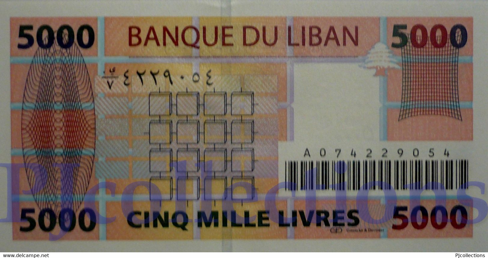 LEBANON 5000 LIVRES 2004 PICK 85a UNC - Liban