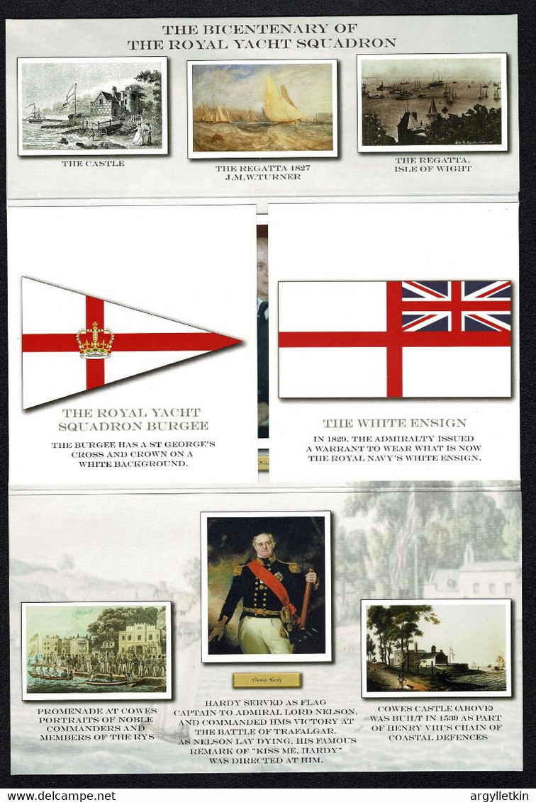 GREAT BRITAIN FDC ROYAL YACHT SQUADRON BICENTENARY 2015 LTD EDITION COWES - 2011-2020 Ediciones Decimales