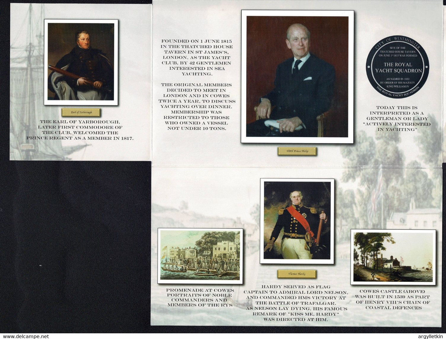 GREAT BRITAIN FDC ROYAL YACHT SQUADRON BICENTENARY 2015 LTD EDITION COWES - 2011-2020 Decimal Issues