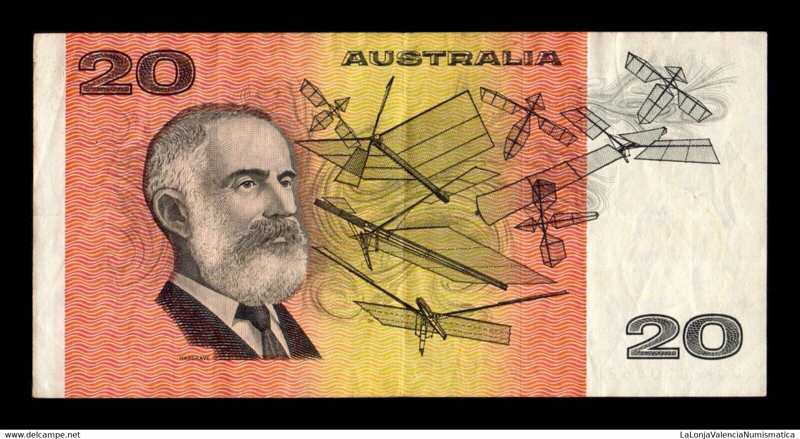 Australia 20 Dollars 1974-1994 Pick 46d BC/MBC F/VF - 1974-94 Australia Reserve Bank (paper Notes)