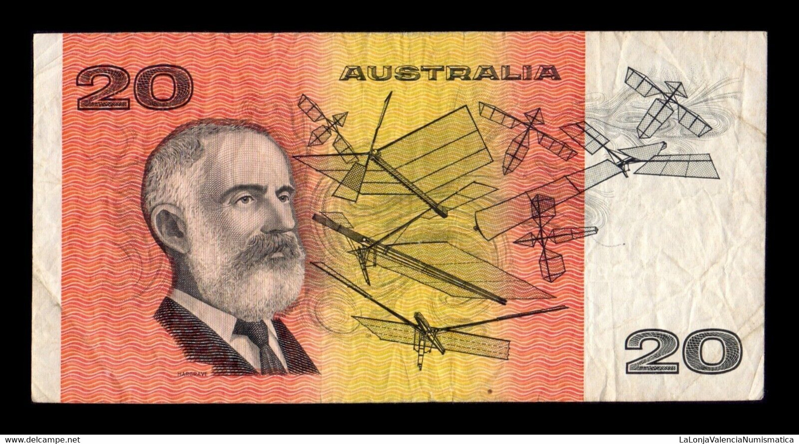 Australia 20 Dollars 1974-1994 Pick 46i BC/MBC F/VF - 1974-94 Australia Reserve Bank