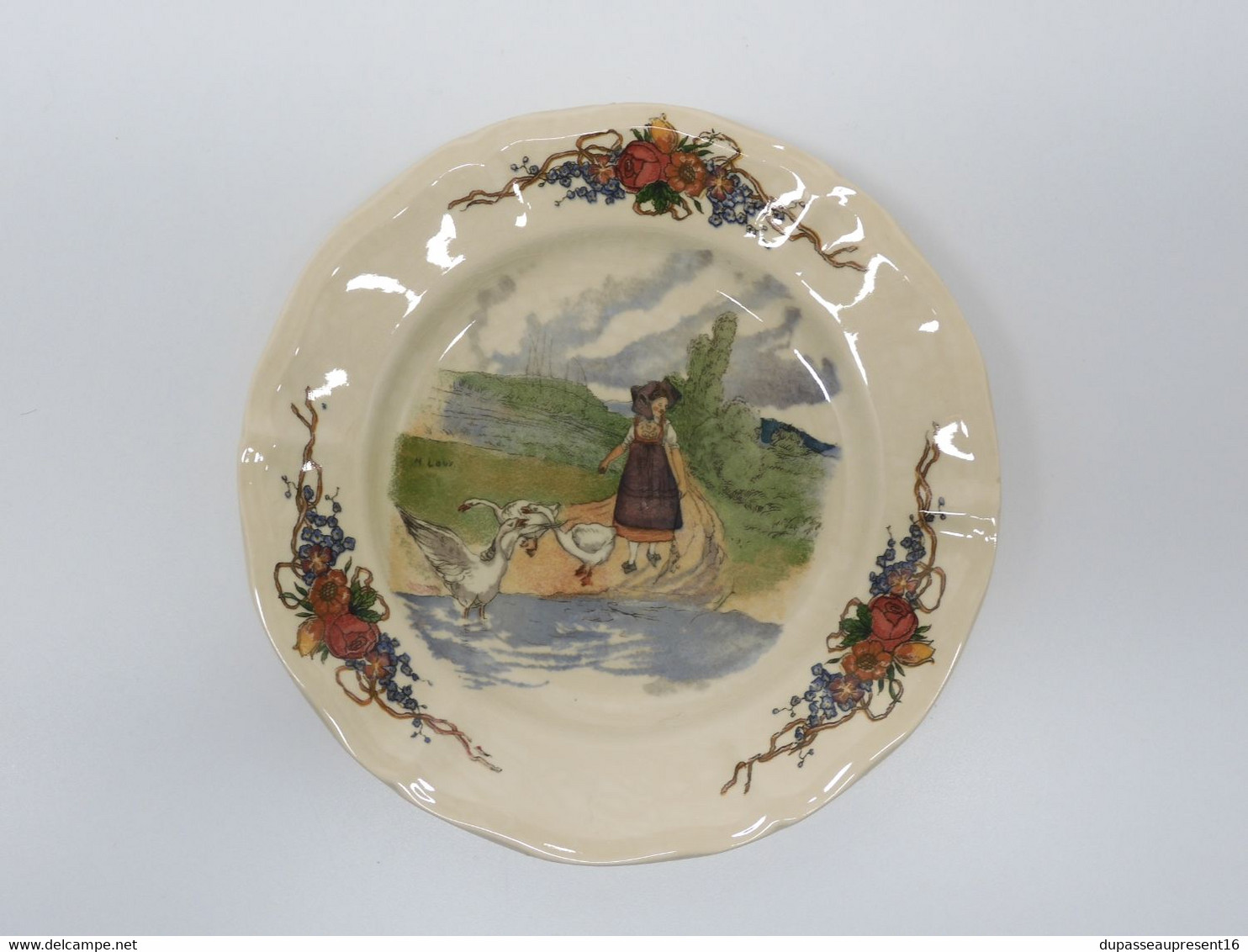 *6 ASSIETTES A DESSERT CERAMIQUE SARREGUEMINES OBERNAI H LOUX déco TABLE  E