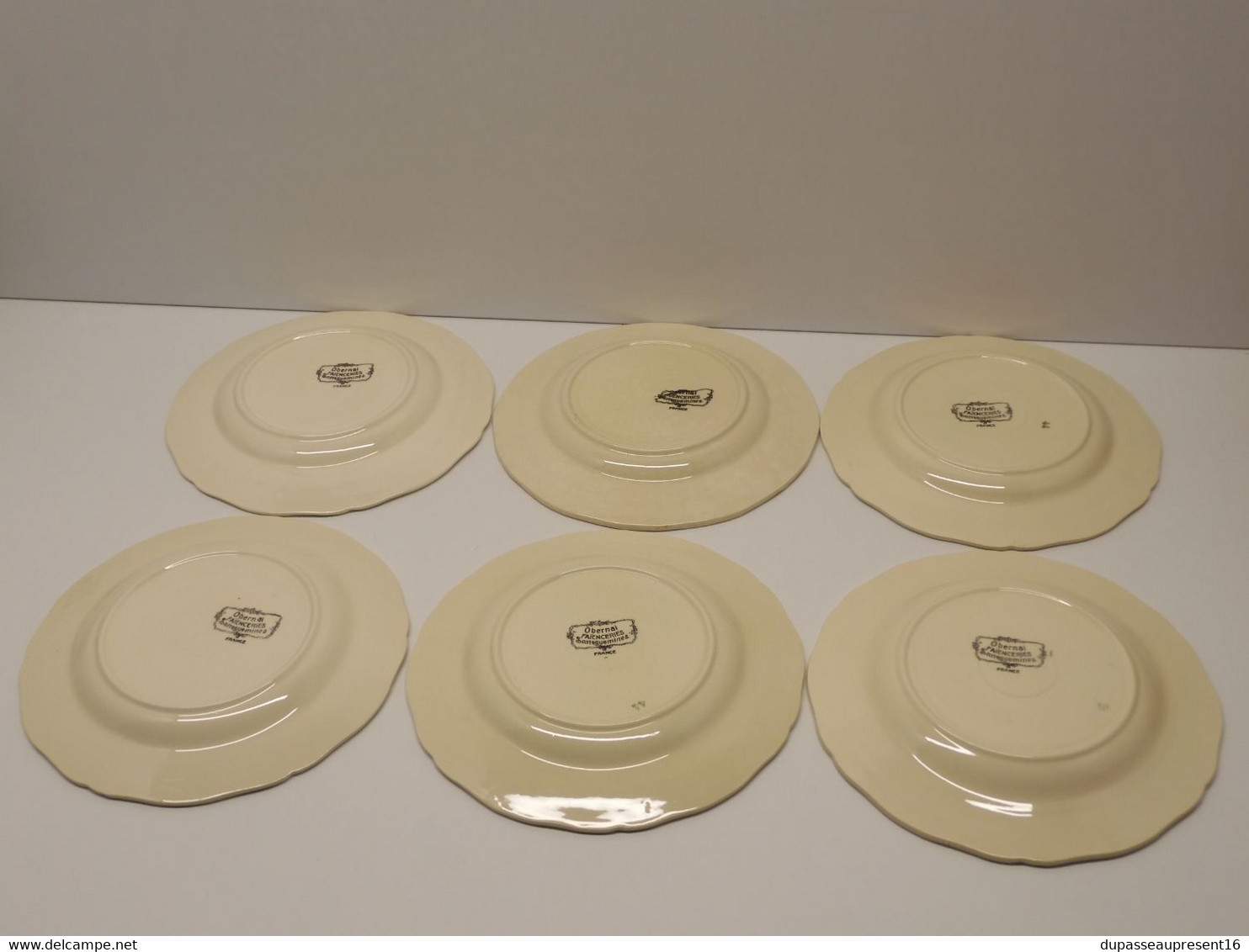 *6 ASSIETTES A DESSERT CERAMIQUE SARREGUEMINES OBERNAI H LOUX déco TABLE  E