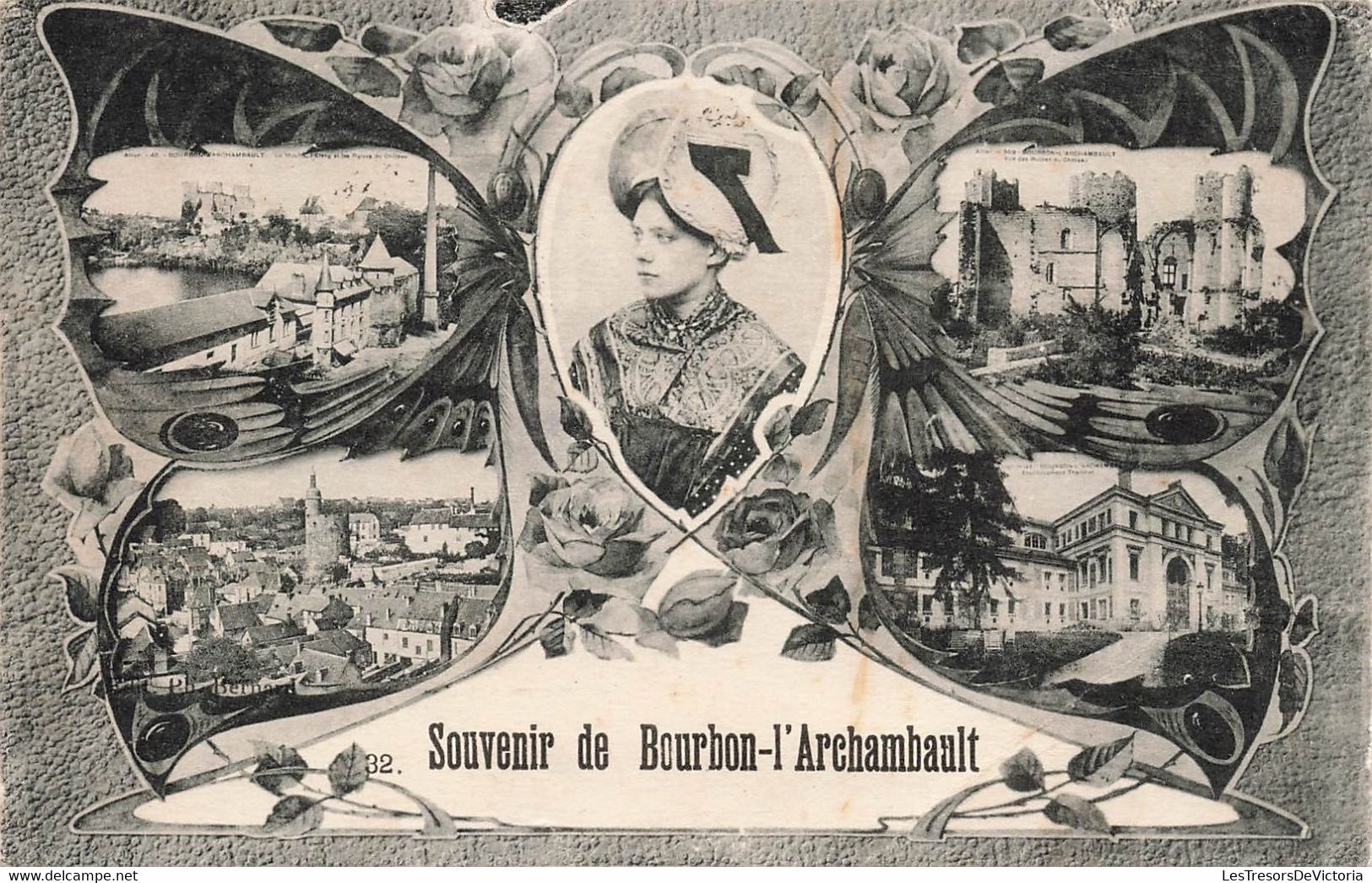 CPA Souvenir De Bourbon L'archambault - Carte Multivues - - Gruss Aus.../ Gruesse Aus...