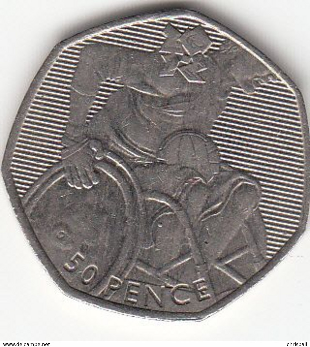 GB UK 50p Coin Wheelchair Rugby 2011 (Small Format) Circulated - 50 Pence