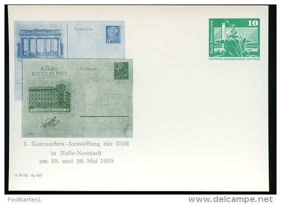 DDR PP16 D2/035b Privat-Postkarte GANZSACHEN-AUSSTELLUNG Halle-Neustadt 1979  NGK 5,00 € - Privé Postkaarten - Ongebruikt