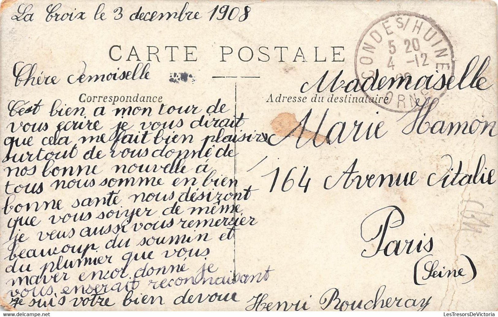 CPA A La Caserne - Le Lavoir - Carte Oblitéré A Conde Sur Huine Huisne - Carte Circulée En 1908 - Barracks