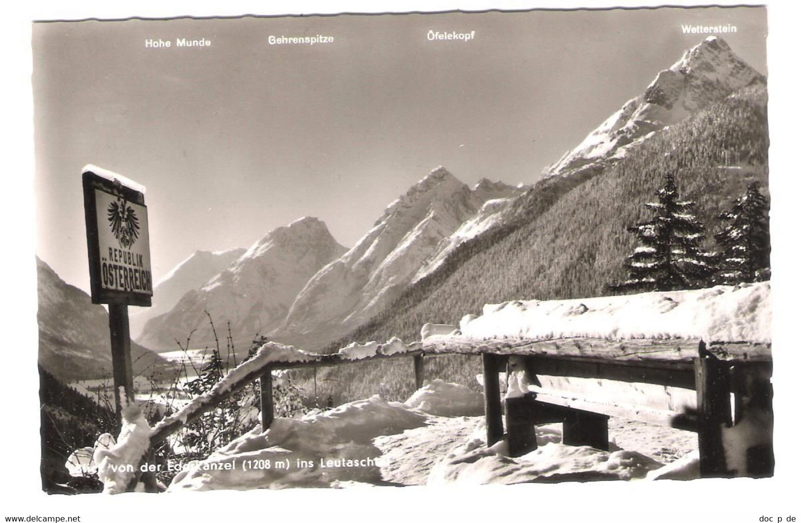 Österreich - Blick Von Der Ederkanzel Ins Leutaschtal - Leutasch - Grenze - Leutasch