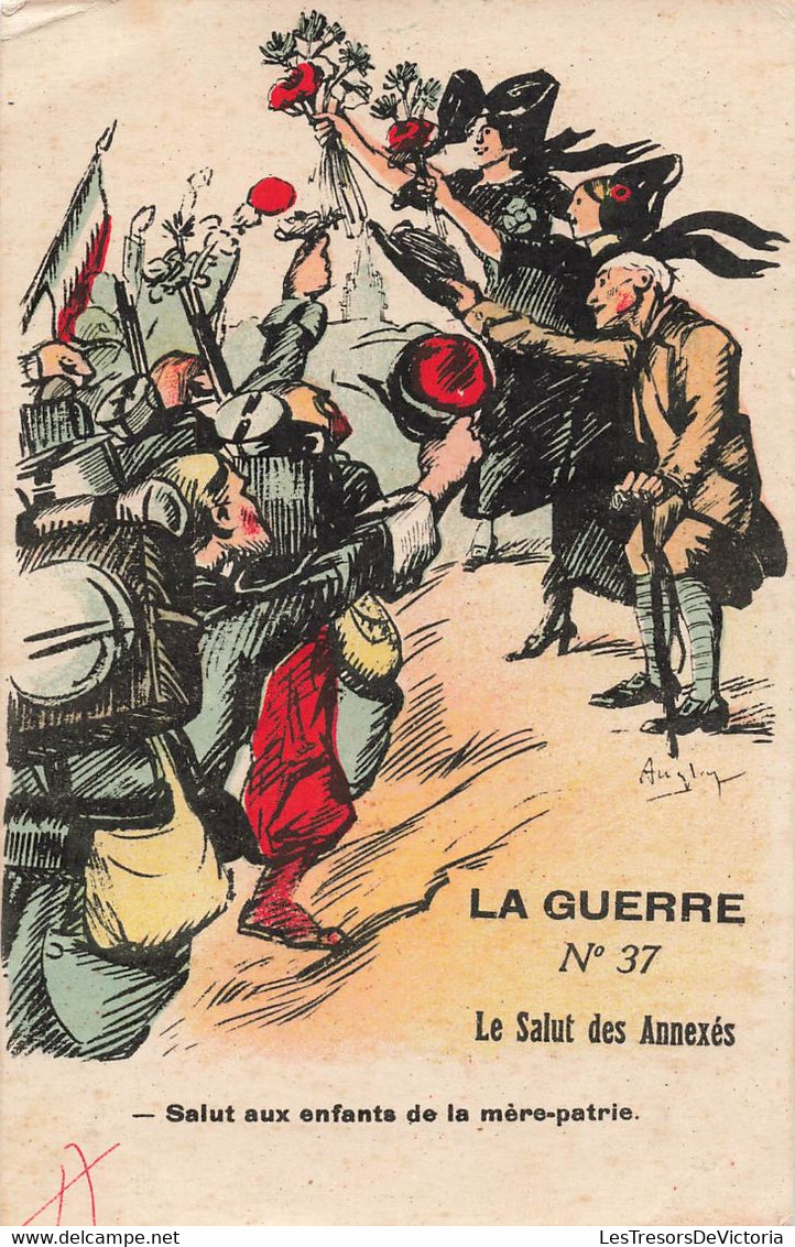 CPA La Guerre N° 37 - Le Salut Des Annexés - Salut Aux Enfants De La Mere Patrie - Patrióticos