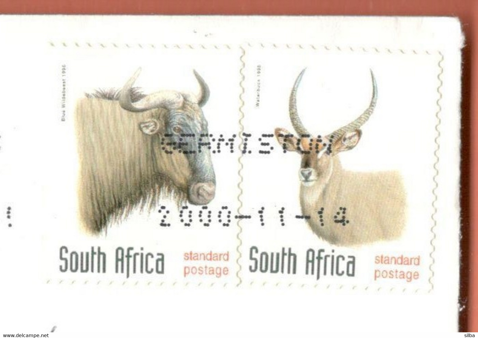 South Africa Germiston 2000 / Your Favorite MTN Gladiators Are Now Available On Stamps / Machine Stamp Slogan / Animals - Brieven En Documenten