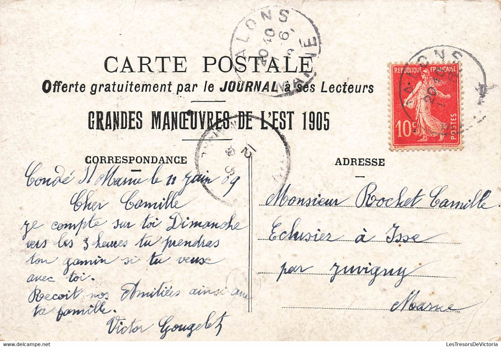 CPA Grandes Manoeuvres De L'est 1905 - Vie Au Camp - Militaria - Manovre