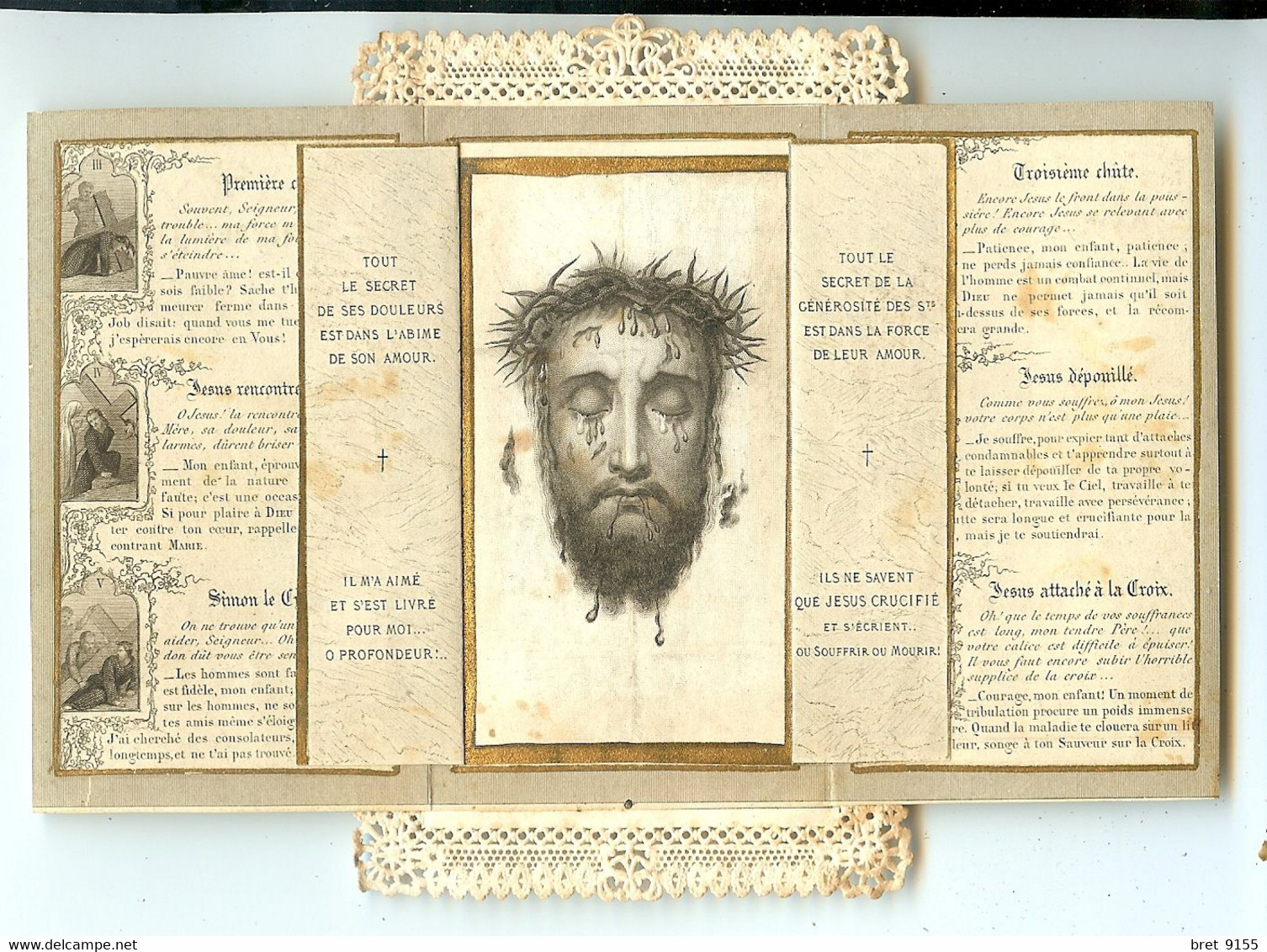 CANIVET IMAGE RELIGIEUSE LE CHEMIN DE LA CROIX AUTRES SCANS JUSQU AU VISAGE DE JESUS APRES SA CONDAMNATION A MORT - Imágenes Religiosas