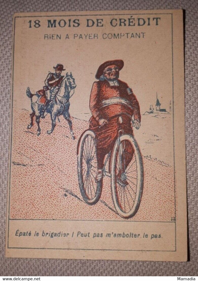 CHROMO VELO MAGASIN COMPTOIR DU CENTRE CYCLE CYCLISME 1890-1900 - Other & Unclassified