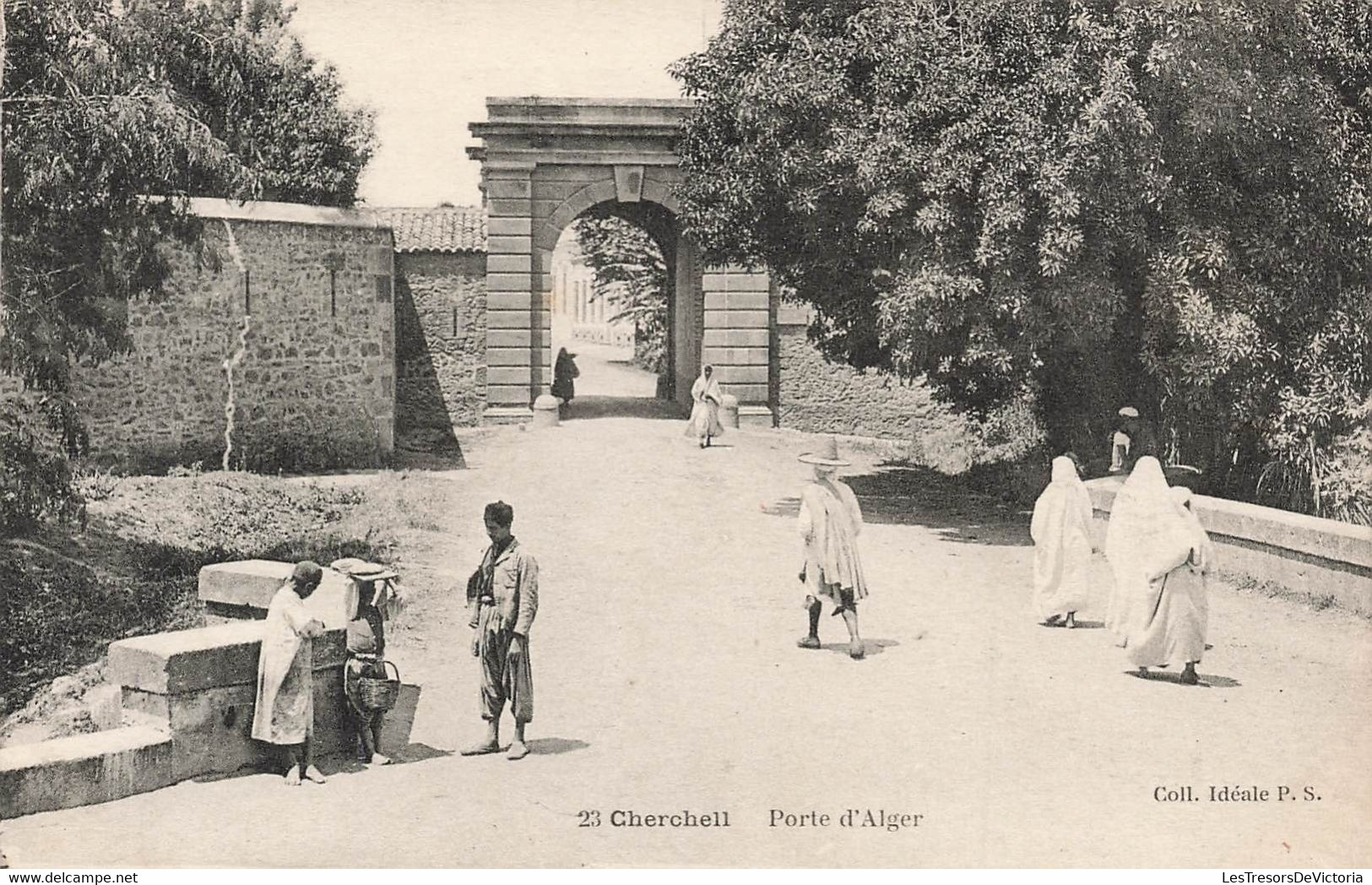 CPA Cherchell - Porte D'alger - Collection Ideale - Scènes & Types