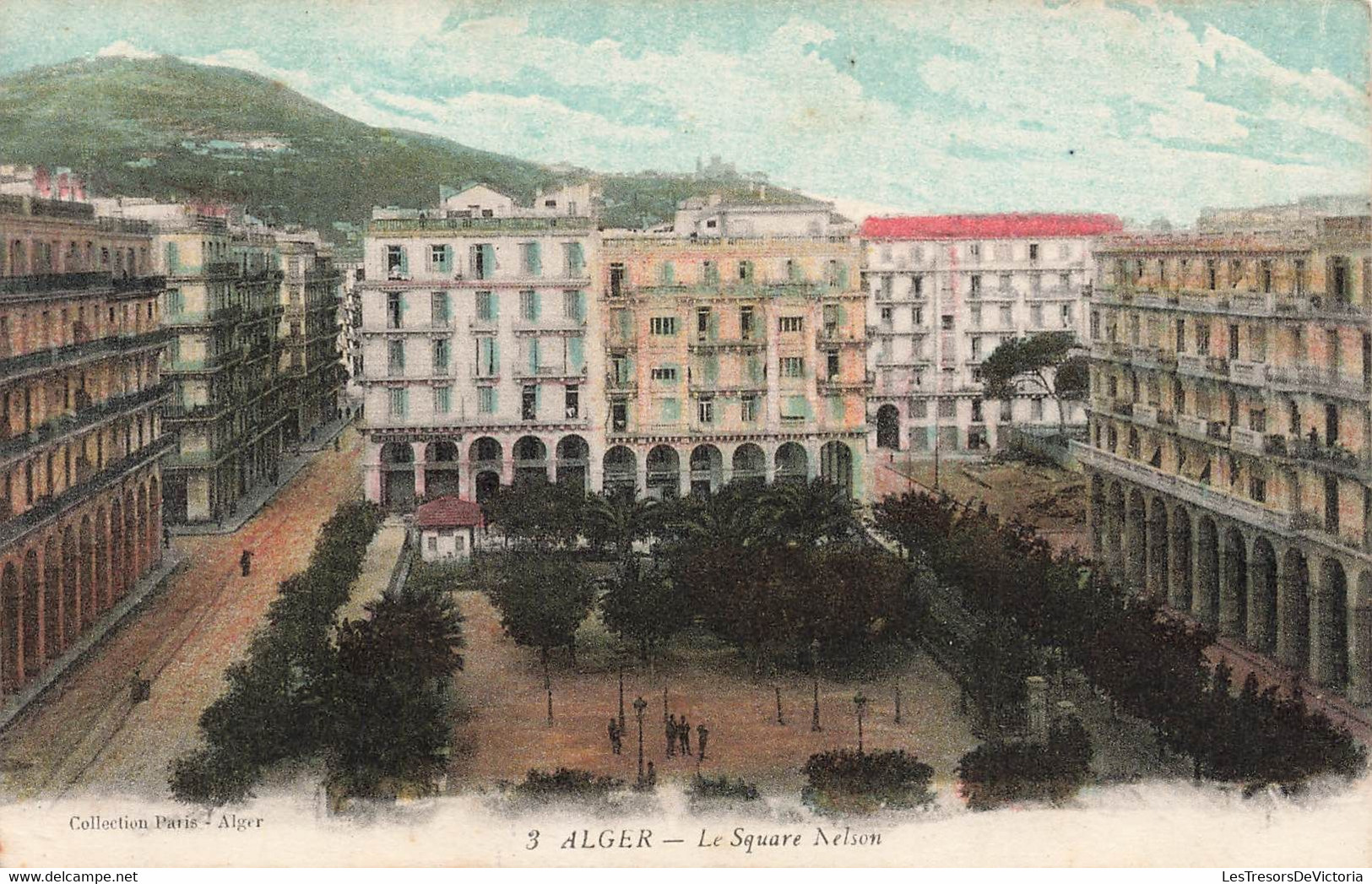 CPA Alger - Le Square Nelson - Escenas & Tipos